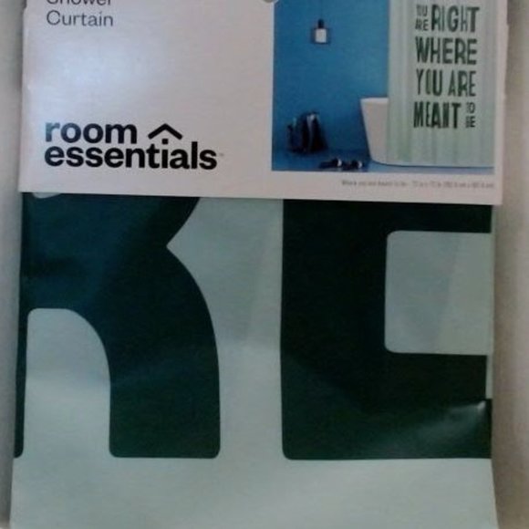 Room Essentials “You're Right Where You Are Meant To Be" 72”x72” Shower Curtain - Picture 2 of 2